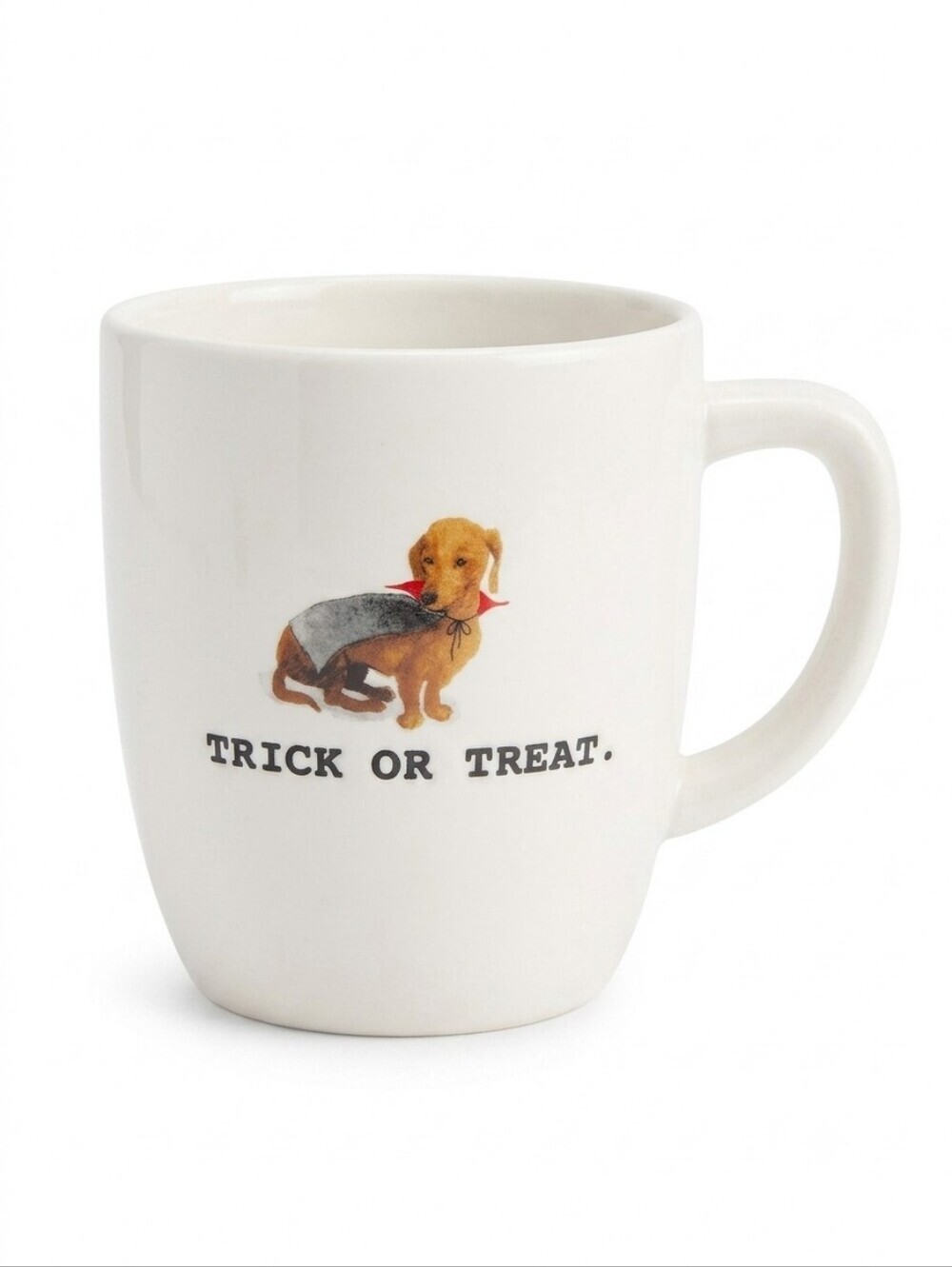 Rae Dunn Halloween Dachshund Vampire Mug Trick or Treat Wiener Dog Doxie